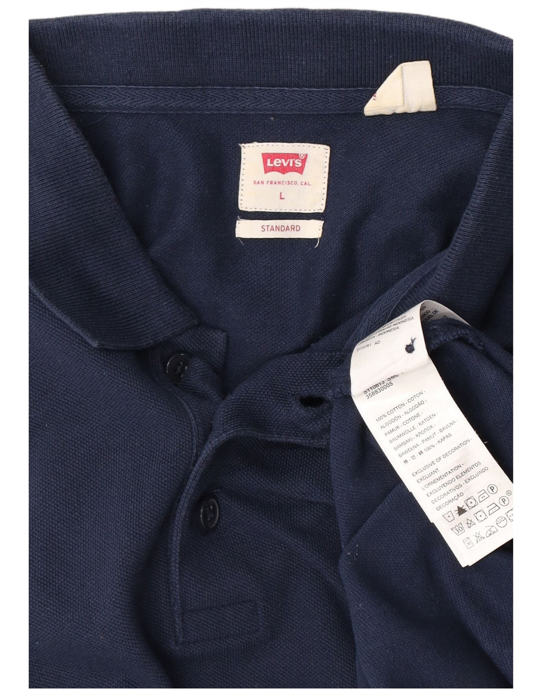 Levi's standardna muška polo majica velika tamnoplava pamuk