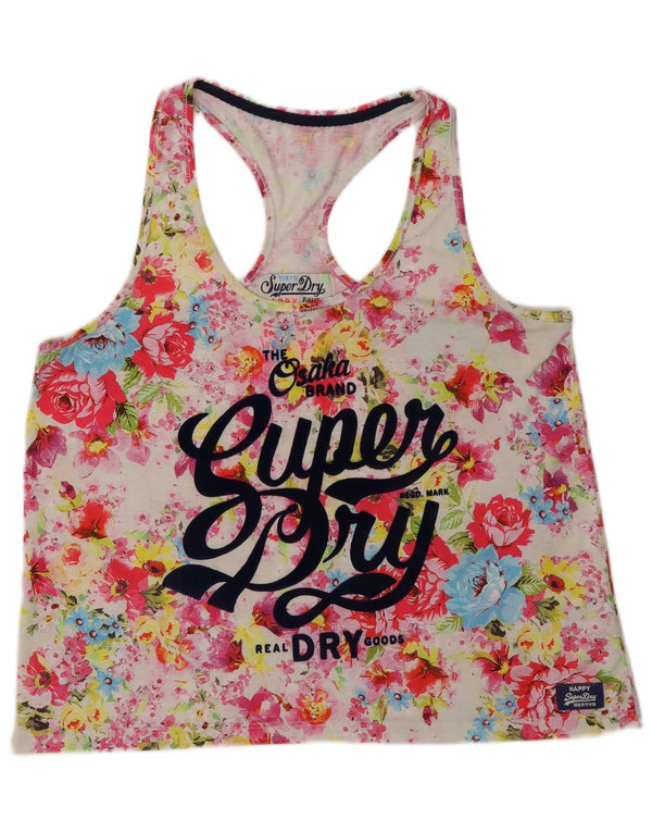 Superdry ženski grafički prsluk UK 16 Veliki raznobojni cvjetni poliester