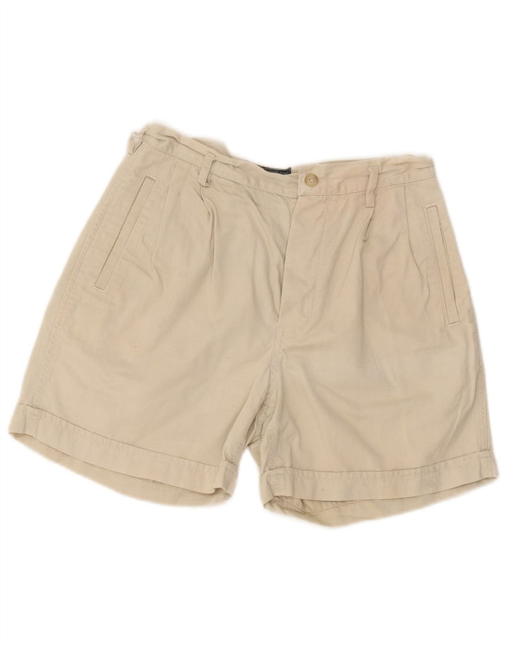 Americanino ženske kratke chino hlače s štipaljkama W30 srednje bež boje