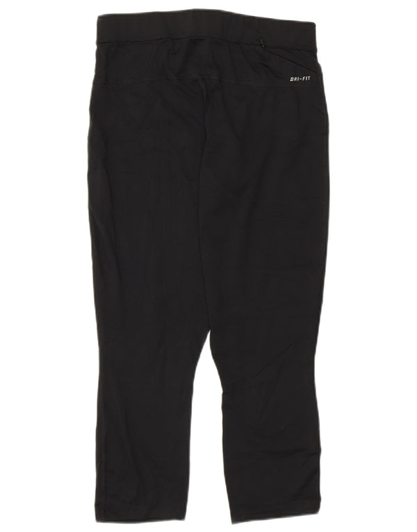 Nike Ženske Dri Fit Crop Leggings UK 12 Srednji crni poliester