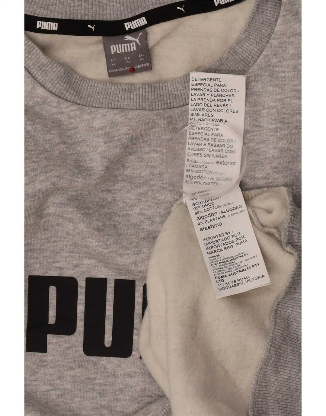 Puma muški džemper s grafičkim motivima XL, sivi flekasti pamuk