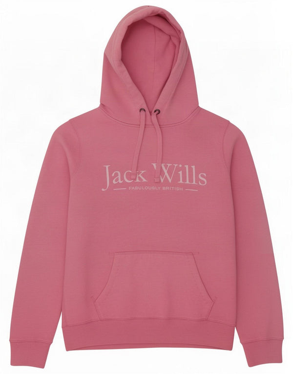 Jack Wills ženska grafička majica s kapuljačom UK 10 Small Pink Cotton