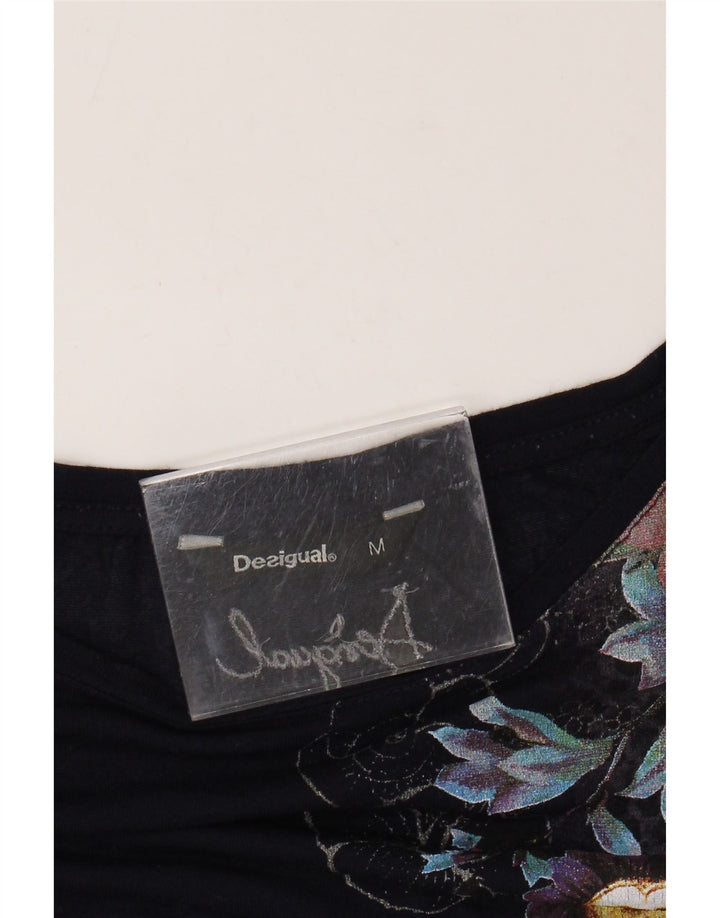 Desigualov gornji dio ženske grafičke tunike UK 14 srednje tamnoplave cvjetne boje