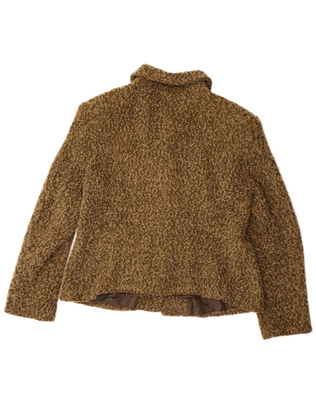 Vintage ženski sako sa 4 gumba UK 14 Srednji kaki flekasti akril