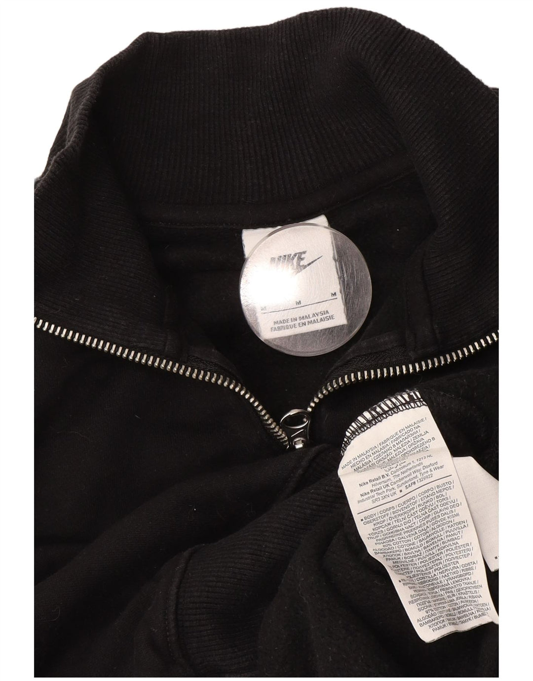 NIKE Ženska majica s kratkim izrezom i kratkim izrezom UK 14 Srednje crni pamuk