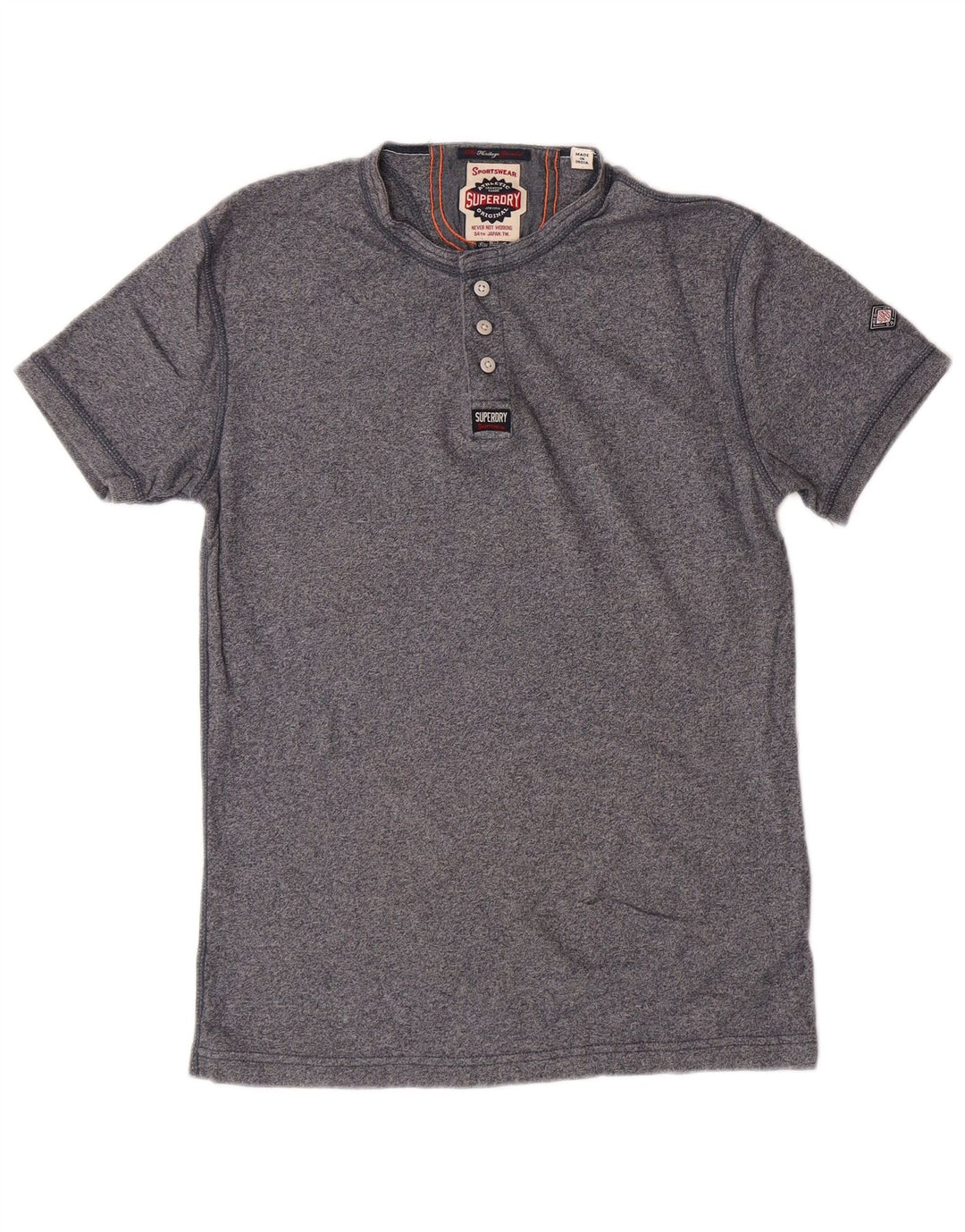 SUPERDRY muška majica kratkih rukava Srednje sivi pamuk