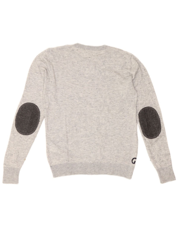 Guess ženski džemper s veznim izrezom UK 10 Small Grey Flecked