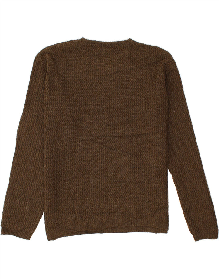 IZOD Mens Crew Neck Jumper Sweater Large Brown Acrylic Vintage Izod and Second-Hand Izod from Messina Hembry 