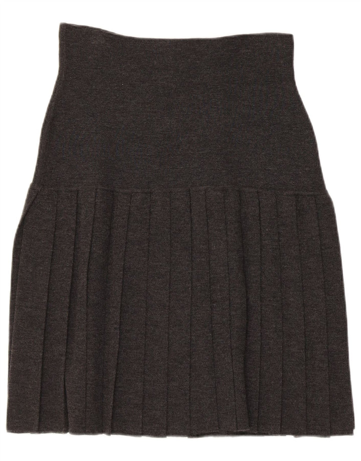 Innocenti ženska plisirana suknja A-kroja IT 42 srednje W31 siva vuna
