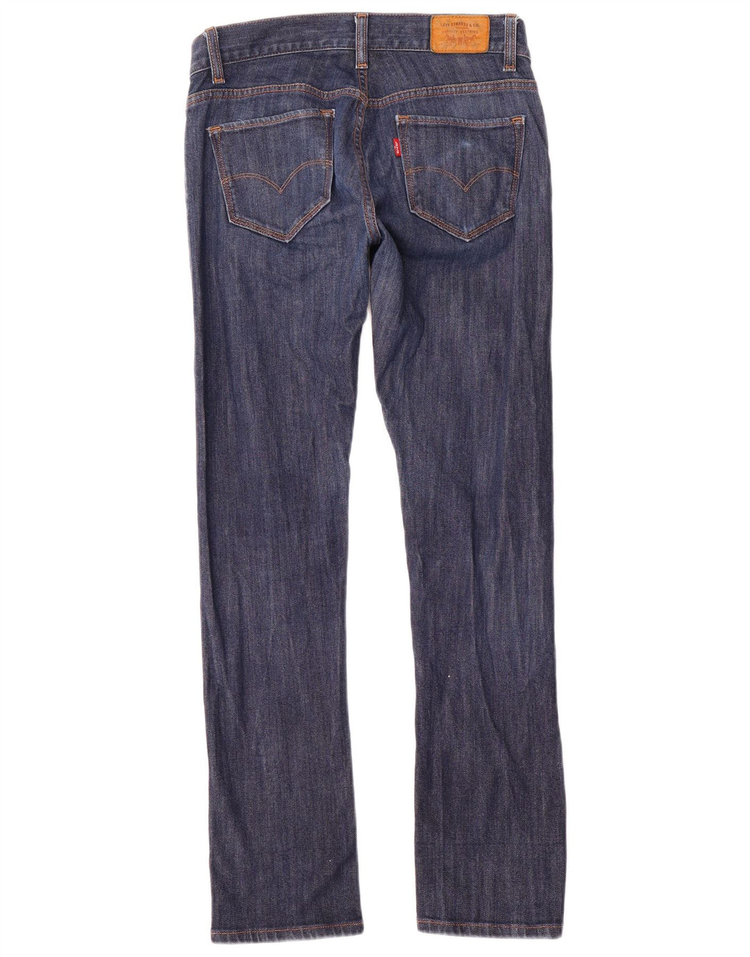 Levi's ženske nagnute ravne traperice US 4 male W27 L30 plavi pamuk