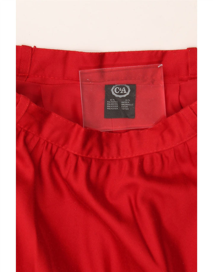 C&A Womens A-Line Skirt W26 Small  Red Polyester Vintage C&A and Second-Hand C&A from Messina Hembry 