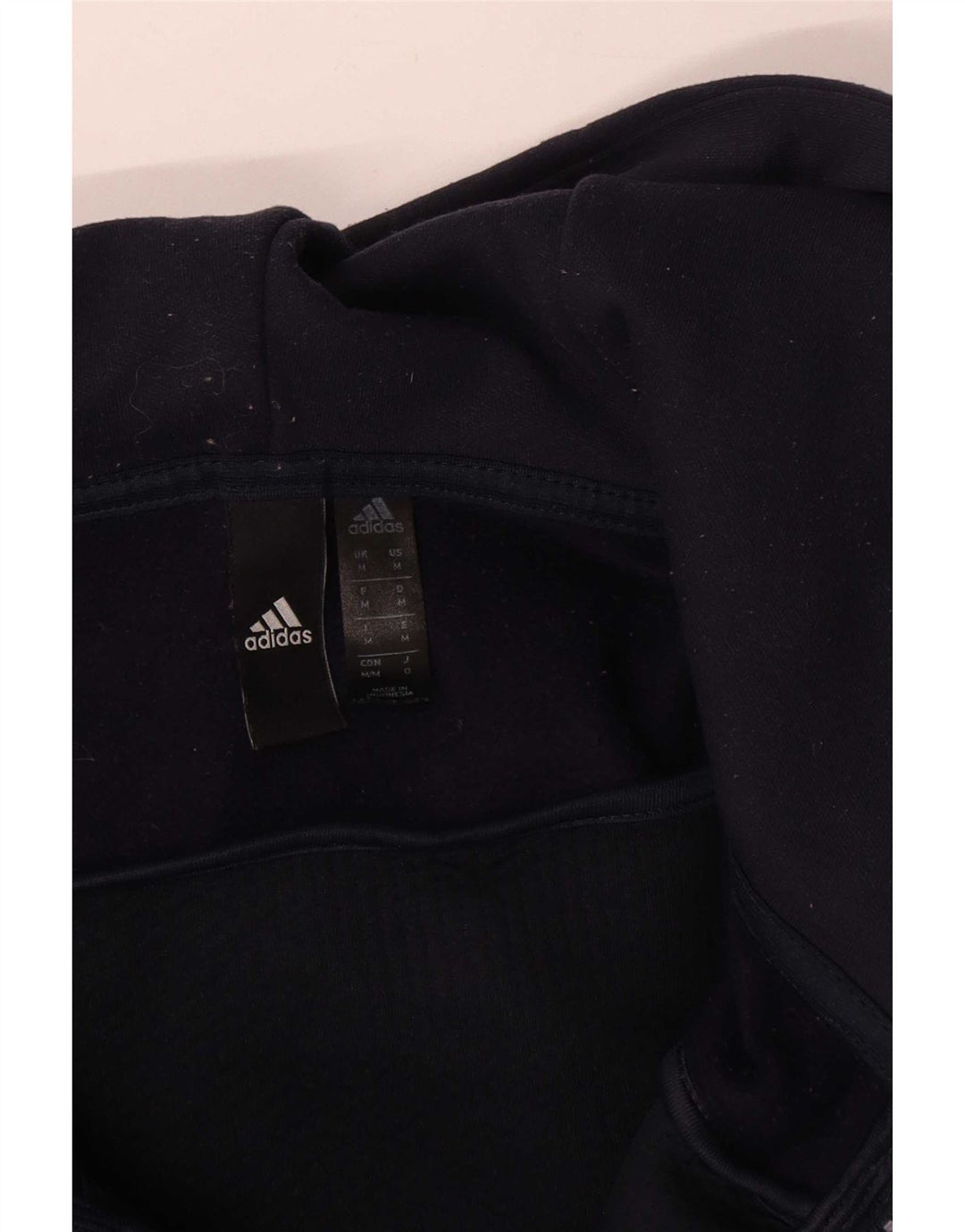 Adidas muški pulover s kapuljačom na patentni zatvarač srednje tamnoplave boje od poliestera