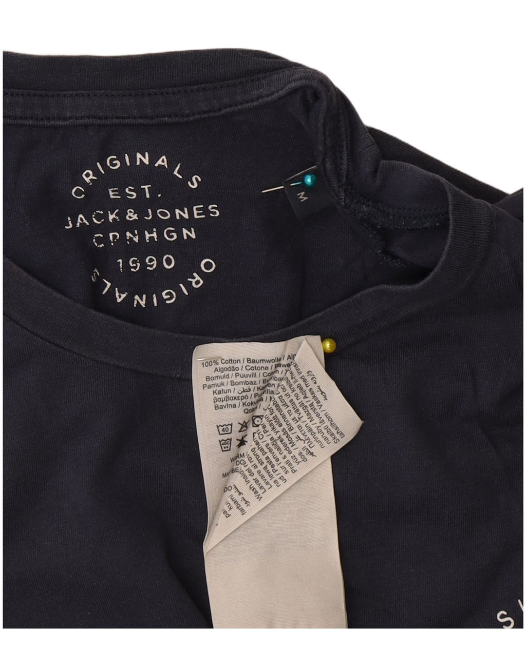 Jack & Jones muška majica kratkih rukava srednje tamnoplavi pamuk