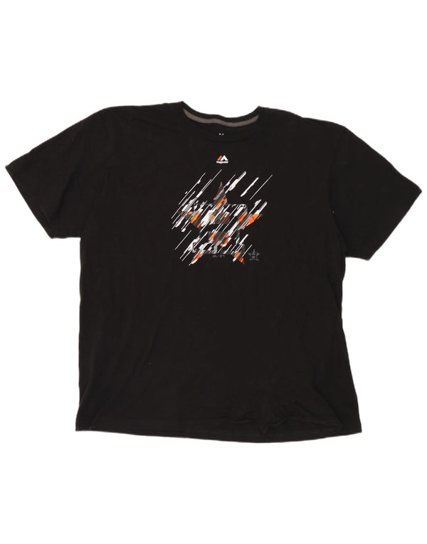 Majestic muška majica kratkih rukava Houston Astons Graphic 2XL crni pamuk
