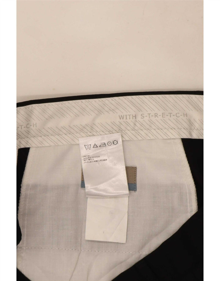 Marks & Spencer muške hlače s štipaljkama W36 L31 crni poliester