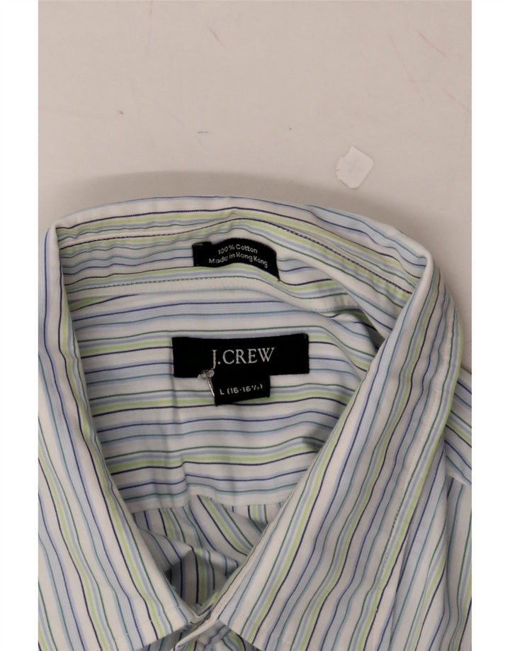 J. CREW Mens Shirt Size 16 1/2 Large Blue Striped Cotton Vintage J. Crew and Second-Hand J. Crew from Messina Hembry 