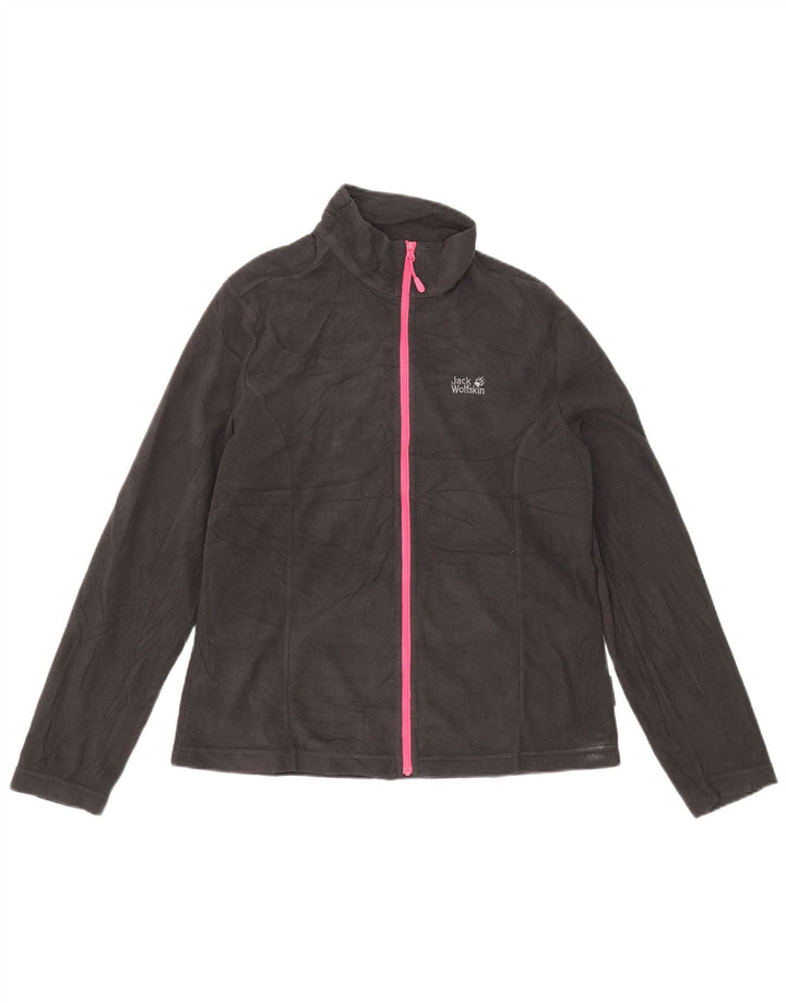 Jack Wolfskin ženska jakna od flisa UK 14/16 veliki crni poliester