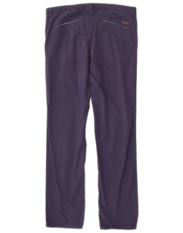 Hugo Boss muške ravne chino hlače IT 52 XL W36 L32 tamnoplavi pamuk