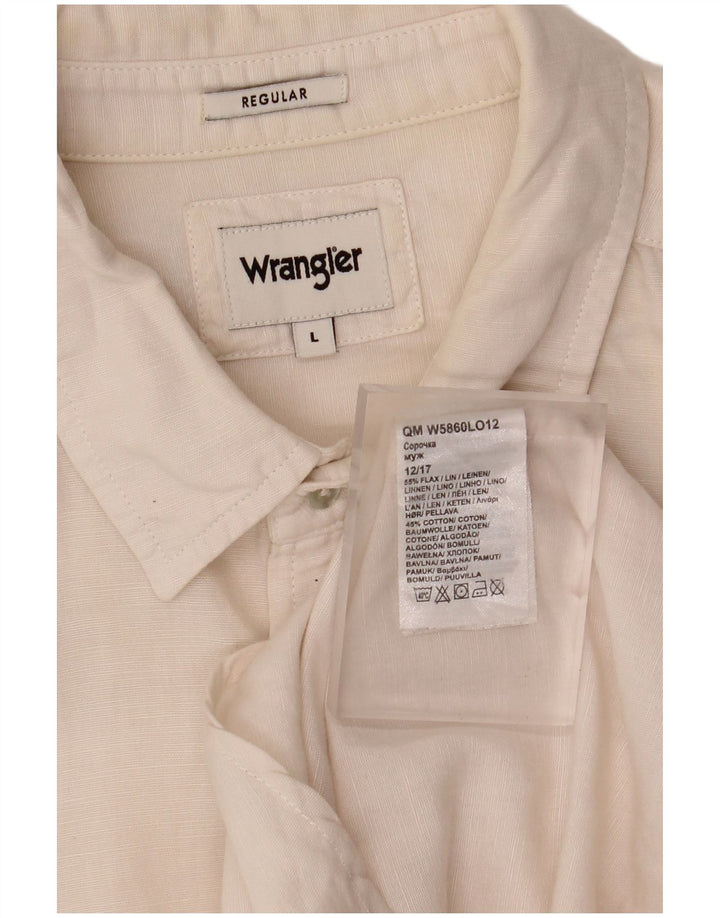 Wrangler muška majica kratkih rukava Regular Fit Large Off White Lan