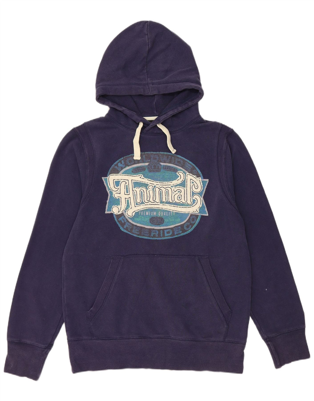 ANIMAL Muška majica s kapuljačom s kapuljačom, veliki tamnoplavi pamuk