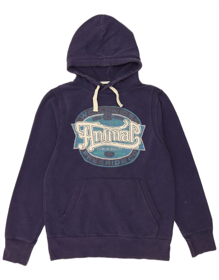 ANIMAL Muška majica s kapuljačom s kapuljačom, veliki tamnoplavi pamuk