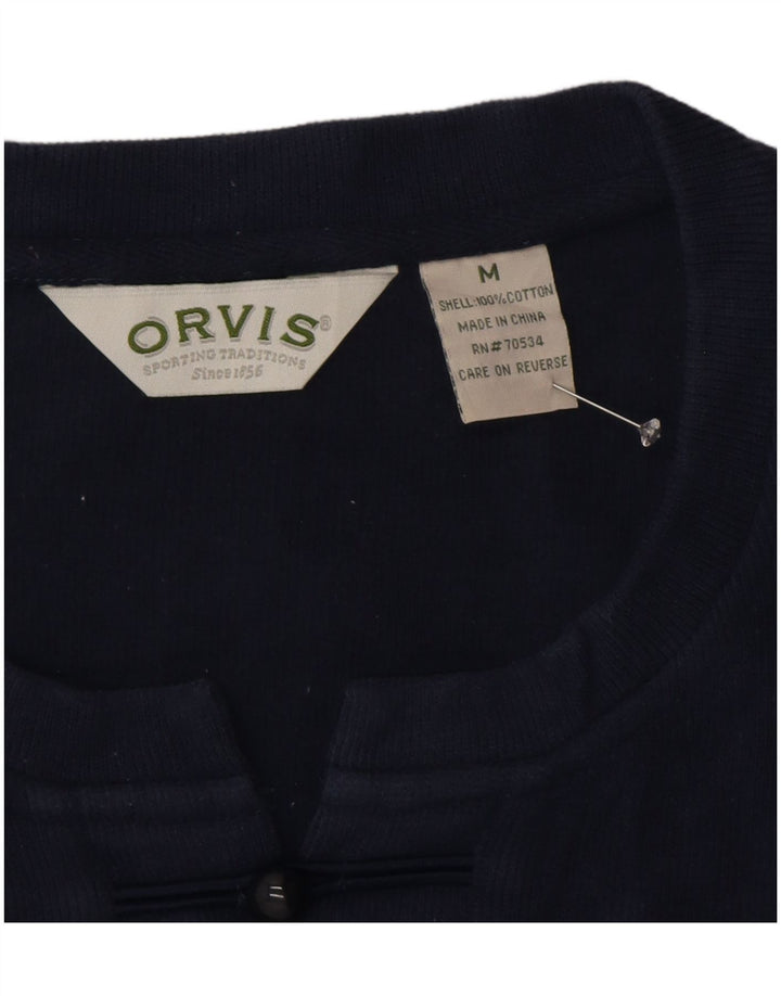 ORVIS ženska majica dugih rukava UK 14 Srednje tamnoplavi pamuk