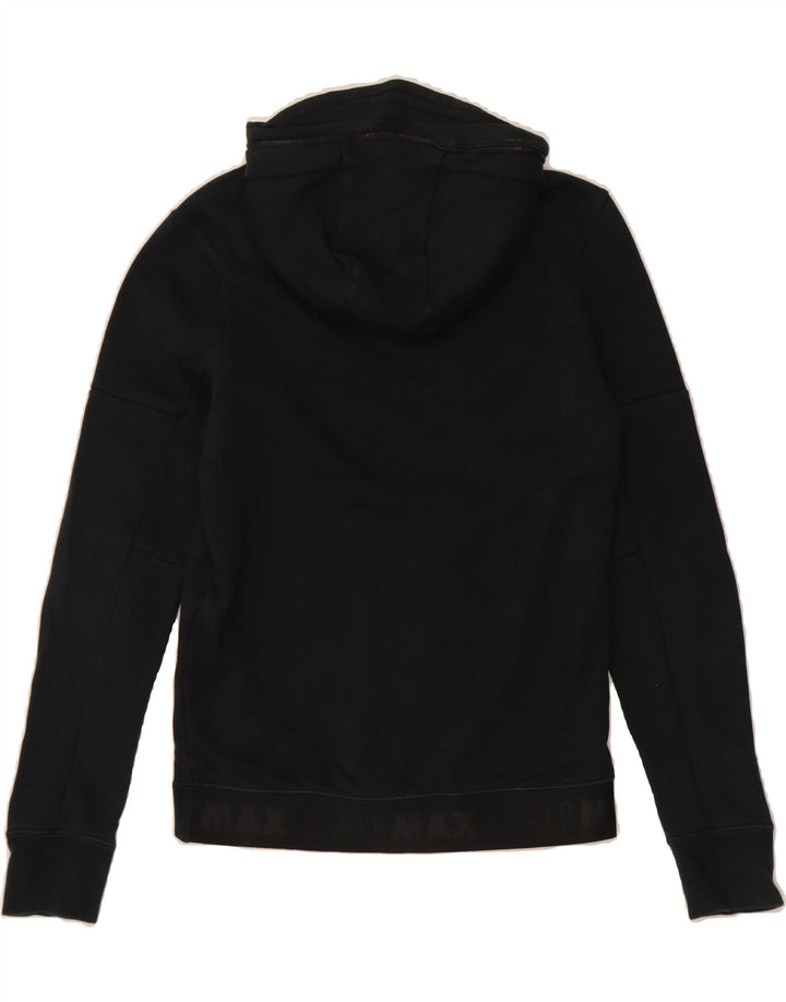 NIKE Mens Zip Hoodie Sweater Small Black Cotton Vintage Nike and Second-Hand Nike from Messina Hembry 