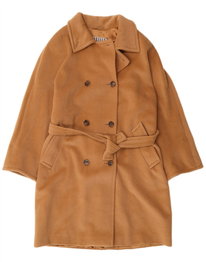 MARELLA ženski kaput s dvorednim kopčanjem UK 12 srednje bež djevičanske vune Classic