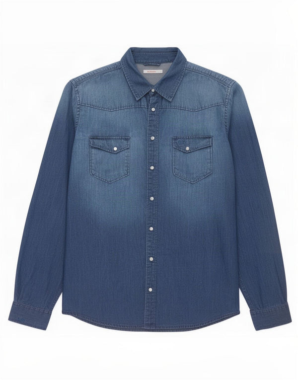 Sun68 Boys Denim Shirt 13-14 Years Blue Cotton