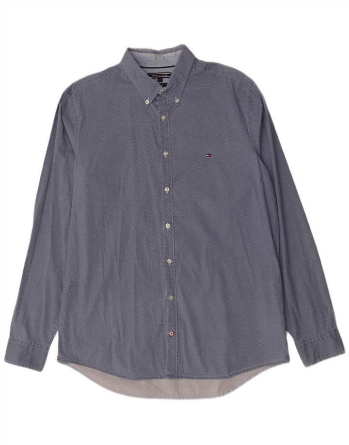 Tommy Hilfiger muška uska košulja XL, pamuk na plave točke