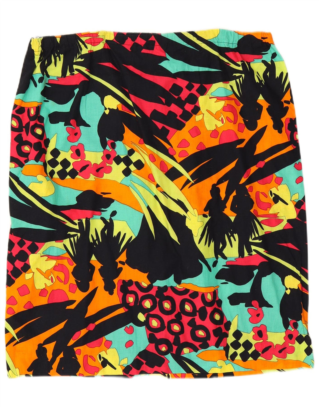 VINTAGE ženska grafička ravna suknja W40 2XL Raznobojni patchwork