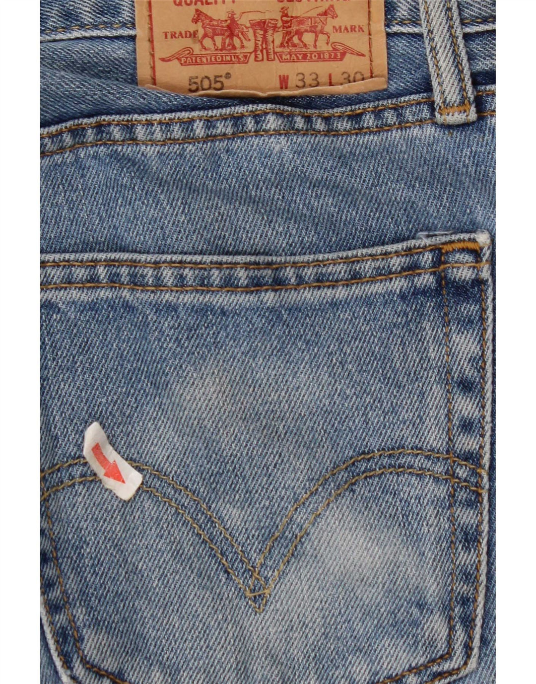 Levi's muške 505 ravne traperice W33 L30 plavi pamuk