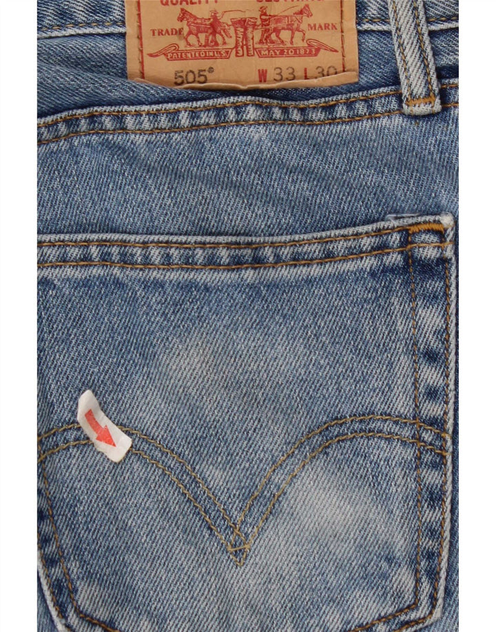 Levi's muške 505 ravne traperice W33 L30 plavi pamuk