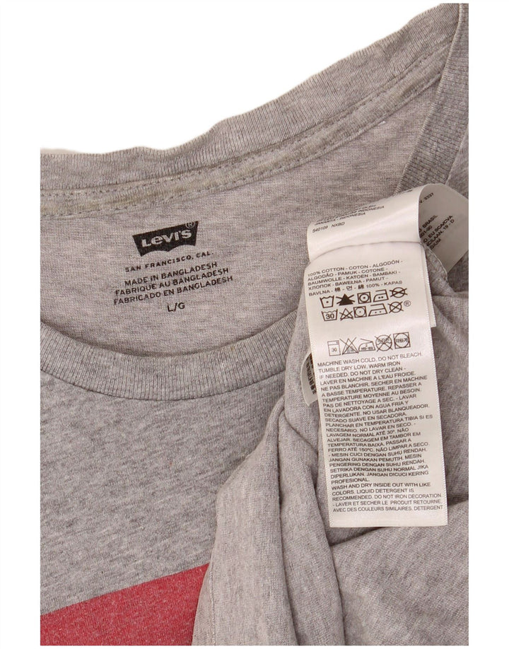 LEVI'S muška majica kratkih rukava s grafičkim motivima, veliki sivi pamuk