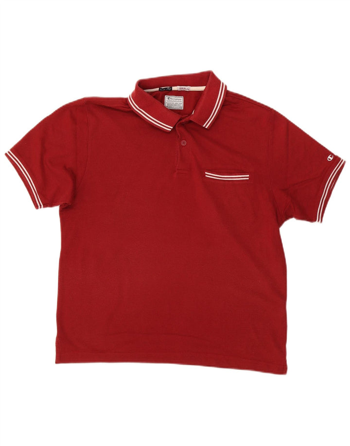 CHAMPION Muška polo majica lakog kroja Mala crvena pamučna