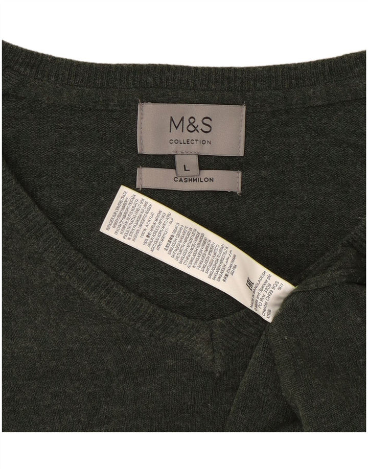 Marks & Spencer muški pulover s V-izrezom veliki zeleni