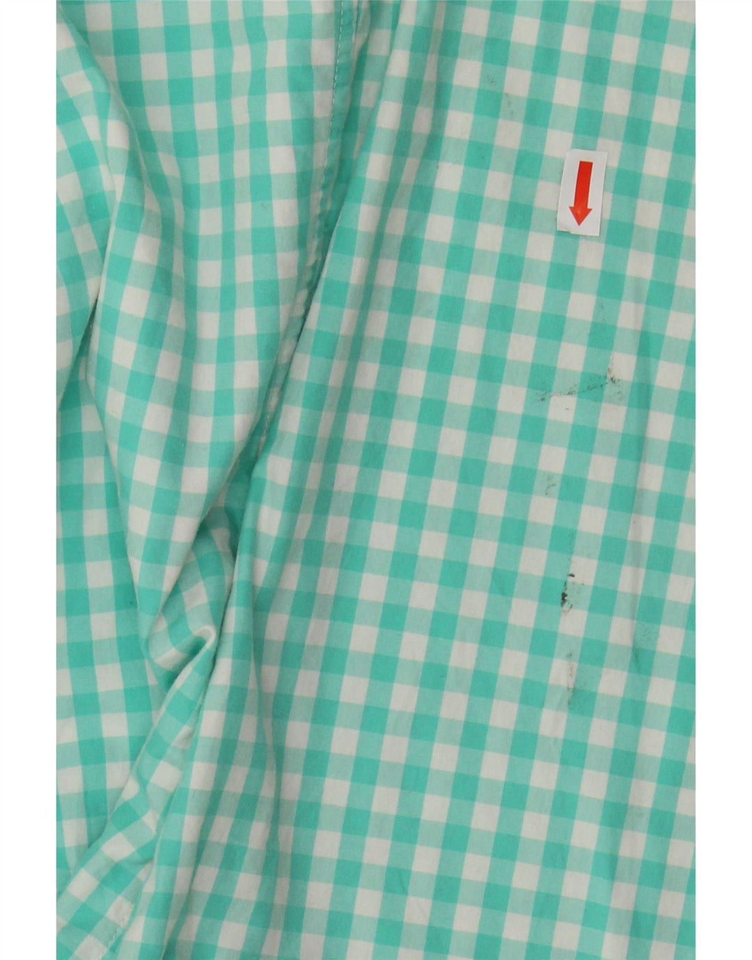 VINEYARD VINES Muška uska košulja srednje tirkizne boje od gingham pamuka