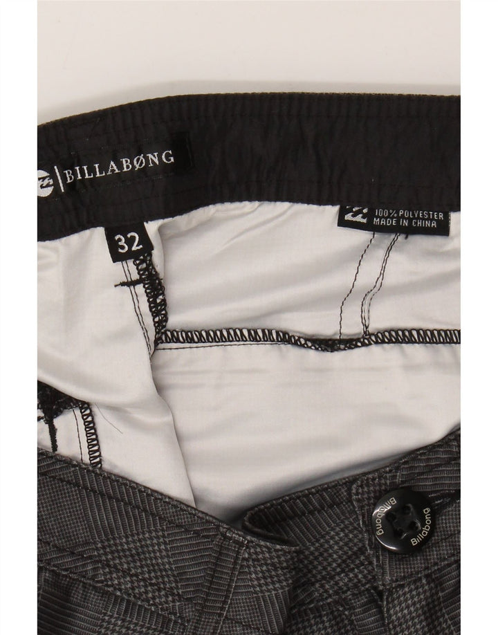 BILLABONG Muške chino kratke hlače W32 Srednje sive Houndstooth poliester