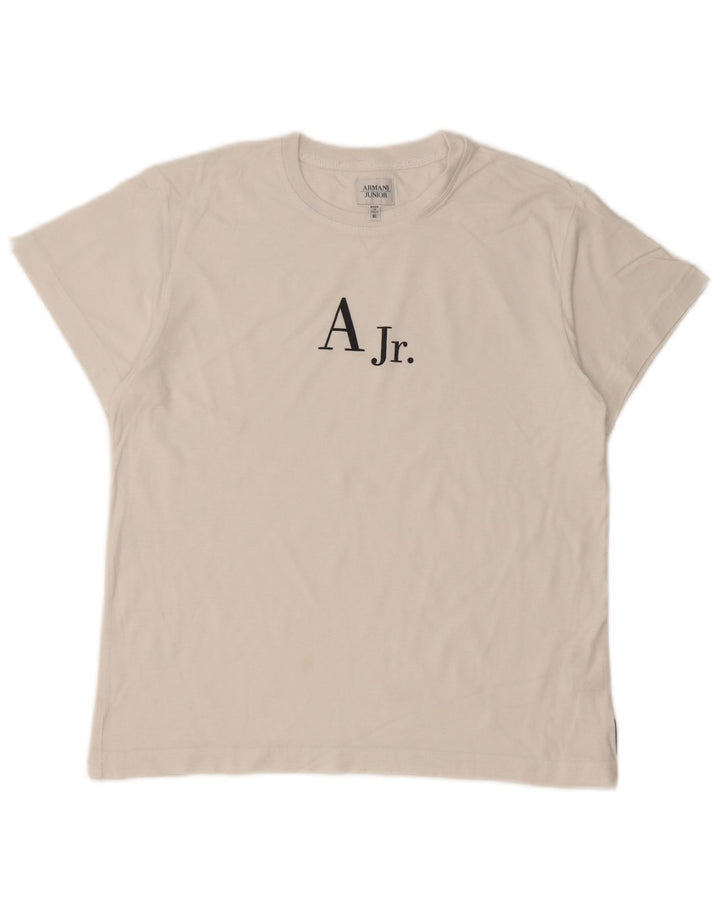 ARMANI JUNIOR Majica kratkih rukava za dječake, 11-12 godina, bijeli pamuk