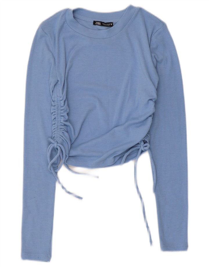Zara ženska kratka majica dugih rukava UK 8 Small Blue