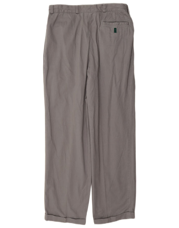 Vintage Mens Pegged Chino Trousers IT 46 Small W29 L30 Grey Cotton