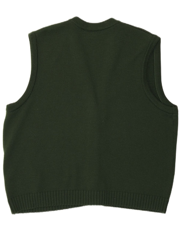 Aspa ženski grafički džemper bez rukava EU 46 XL zeleni poliakril