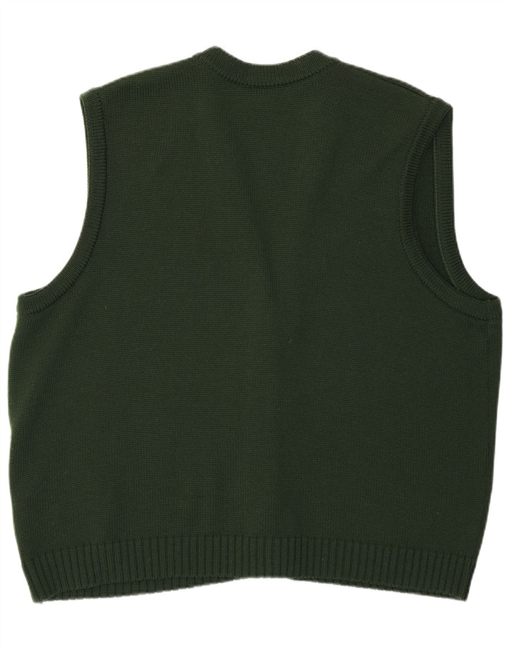 Aspa ženski grafički džemper bez rukava EU 46 XL zeleni poliakril