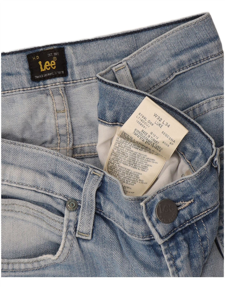 Lee Mens Luke Slim Jeans W32 L34 Plavi pamuk