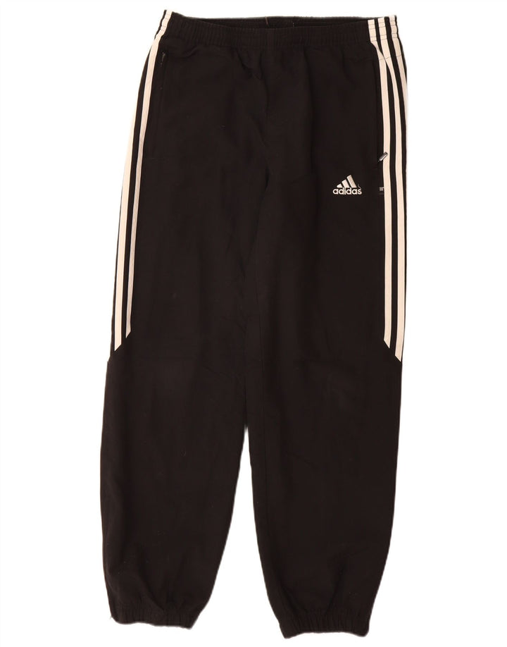 ADIDAS Mens Tracksuit Trousers Joggers XS Black Polyester