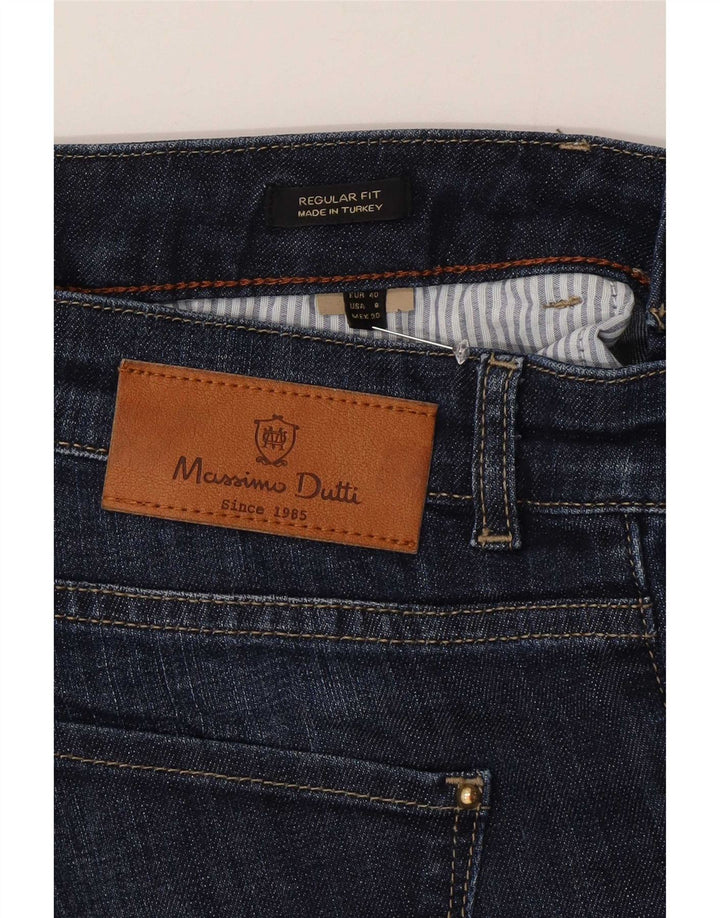 Ženske ravne traperice Massimo Dutti EU 40 srednje W30 L31 tamnoplave
