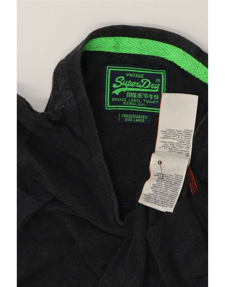 SUPERDRY ženska majica kratkih rukava UK 16 Veliki sivi pamuk