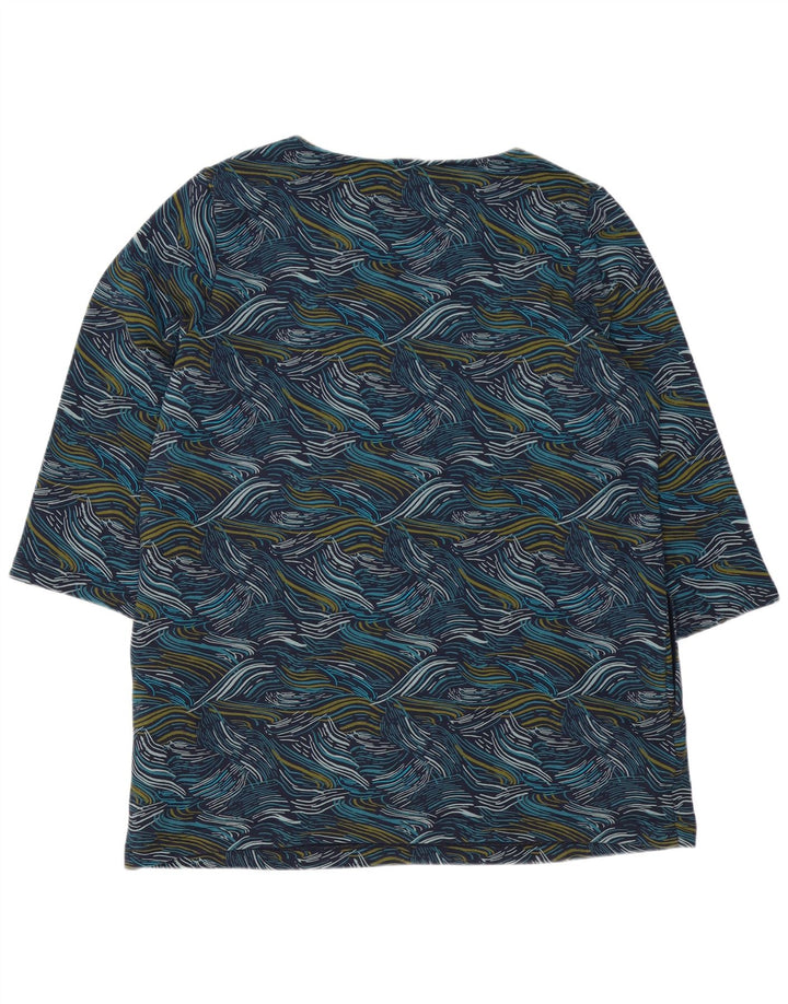 SEASALT CORNWALL Ženska pomična haljina s apstraktnim uzorkom UK 16 velika plava