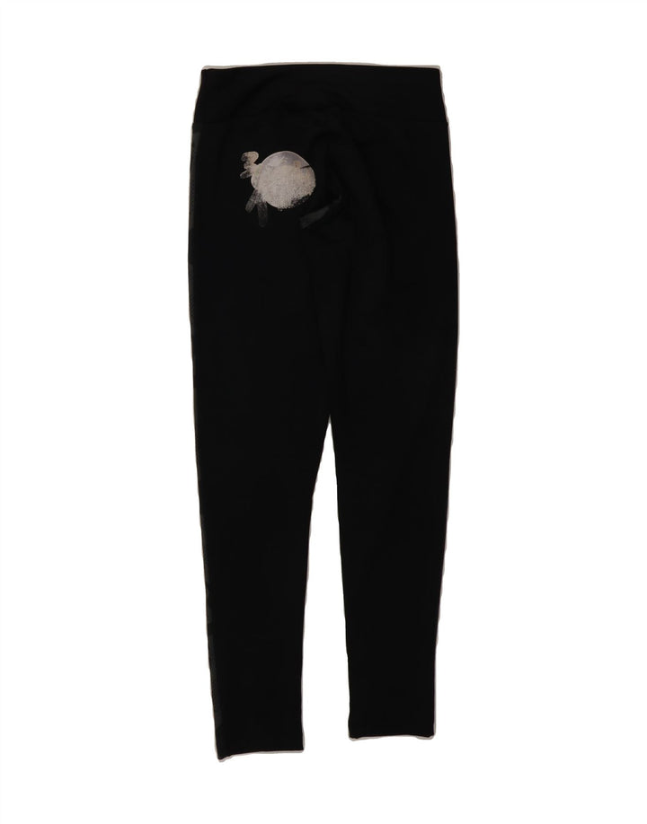 ADIDAS Womens Graphic Leggings UK 4/6 XS  Black Polyester Vintage Adidas and Second-Hand Adidas from Messina Hembry 