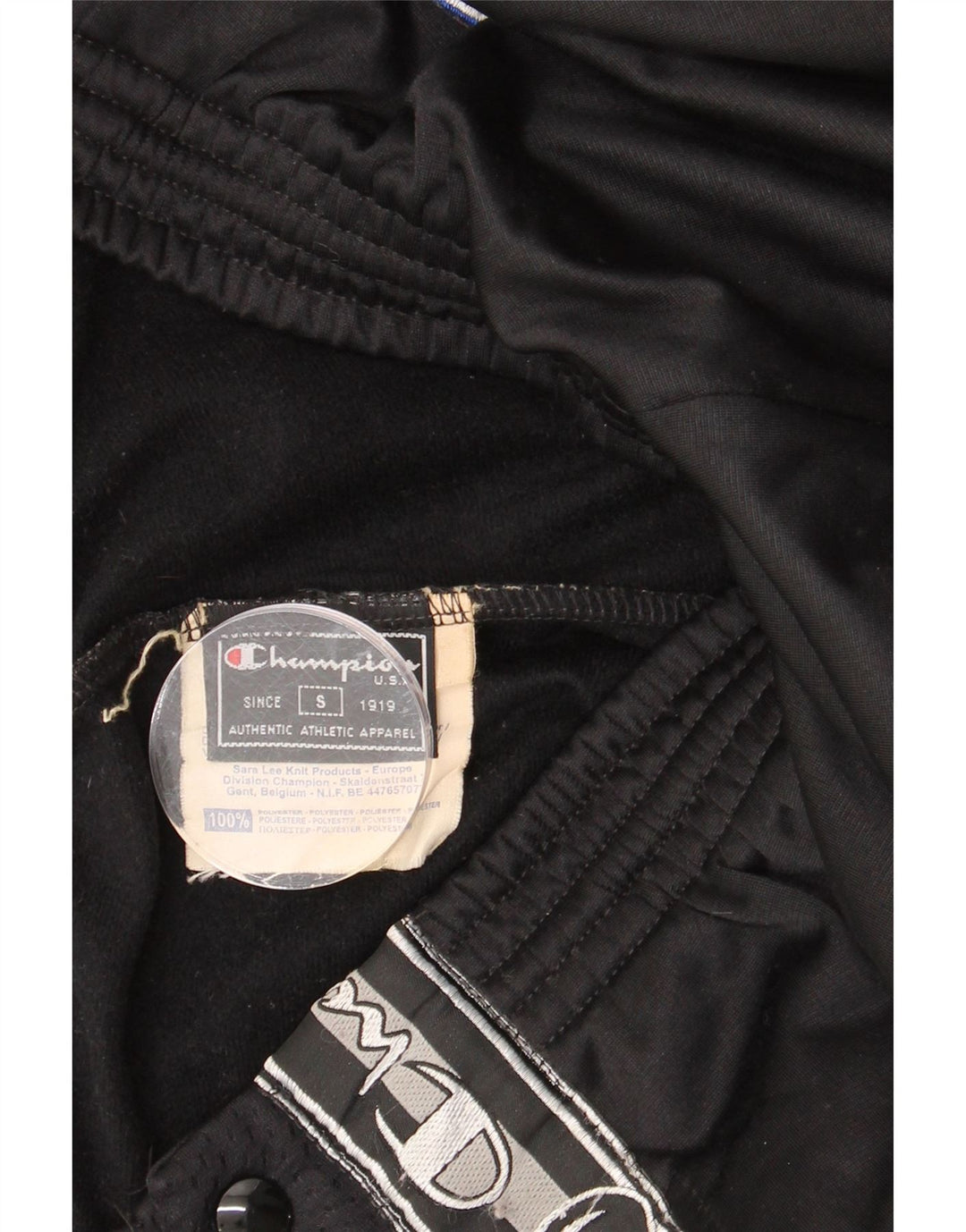 CHAMPION Ženske grafičke trenirke Hlače UK 10 Male crne poliesterske